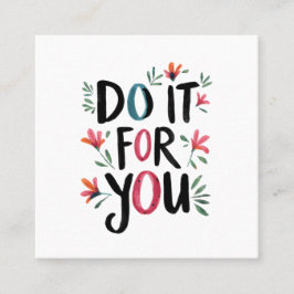 Doe het voor jou vierkante visitekaartje