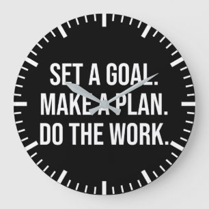 Doe het werk - succes Hustle Gym Motivatie Grote Klok