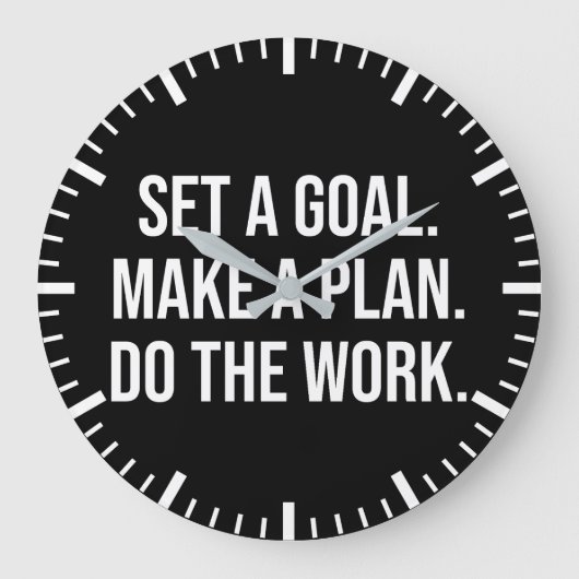 Doe het werk - succes Hustle Gym Motivatie Grote Klok (Voorkant)