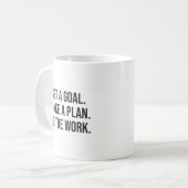 Doe het werk - succes Hustle Gym Motivatie Koffiemok (Voorkant links)