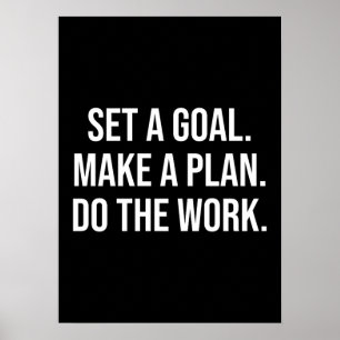 Doe het werk - succes Hustle Gym Motivatie Poster