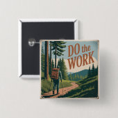 Doe Het Werk Vierkante Button 5,1 Cm (Voorkant /achterkant)