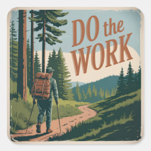 Doe het Werk Vierkante Sticker