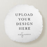 Doe het zelf 16 inch rond kussen<br><div class="desc">Pas uw ontwerp volledig aan. Nadat u klaar bent met het bewerken,  downloadt u uw bestand in een JPG-indeling (vergeet niet de afloopoptie aan te zetten). Upload uw ontwerp hier door op de blauwe "Personalize"knoop te klikken.</div>