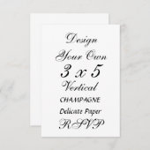 Doe-het-zelf 3 x 5  CHAMPAGNE Fijne Papier (Voorkant / Achterkant)