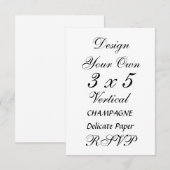 Doe-het-zelf 3 x 5  CHAMPAGNE Fijne Papier (Voorkant / Achterkant)
