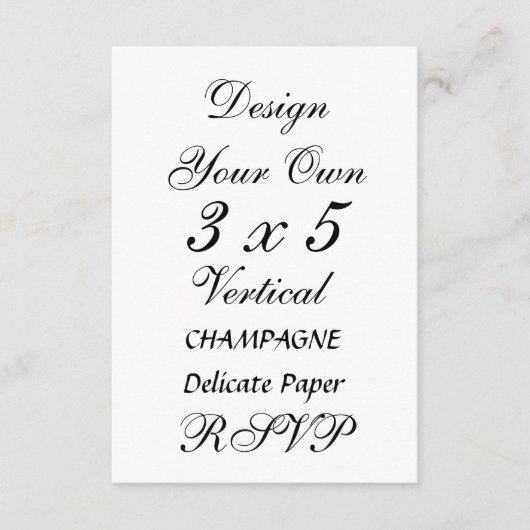 Doe-het-zelf 3 x 5  CHAMPAGNE Fijne Papier (Voorkant)