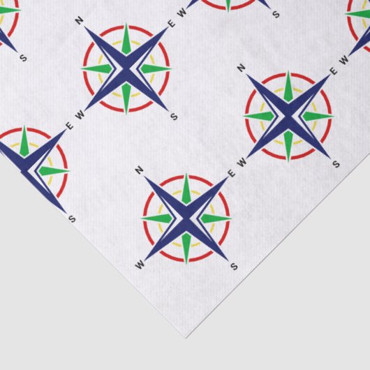 Doe-het-zelf 5 kleuren nautisch kompasroos tissuepapier (Detail)