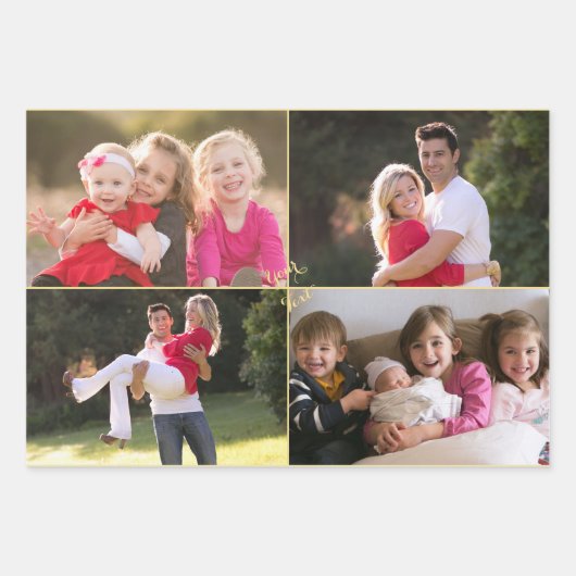 Doe-het-zelf Aangepaste Bruiloft Verjaardag Kerst Inpakpapier Vel (Voorkant)