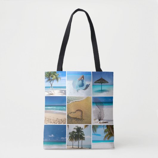 Doe-het-zelf aangepaste fotocollage tote bag (Voorkant)