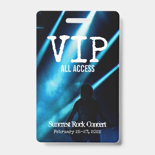 DOE-HET-ZELF AANGEPASTE PERSOONLIJKE VIP ALL ACCES BADGE (Voorzijde)