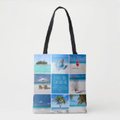 Doe-het-zelf Aangepaste Reisbestemming Foto Collag Tote Bag (Voorkant)
