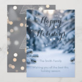 Doe-het-zelf aanpasbare fotosjabloon Clean Snow Bo Feestdagenkaart (Voorkant / Achterkant)