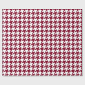 Doe-het-zelf achtergrond XL Wit Houndstooth Burgun Cadeaupapier (Vlak)