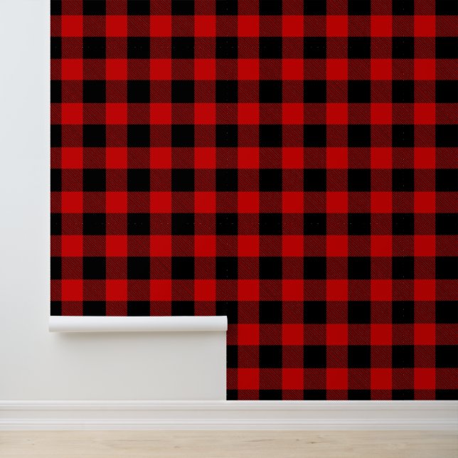 Doe-het-zelf achtergrondkleur Buffalo Check Plaid  Behang (Applicatie)