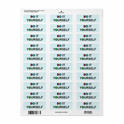 DOE HET ZELF ~ Adres / Verzendlabels 3/4 " x2 1/4 Etiket (Full Sheet)