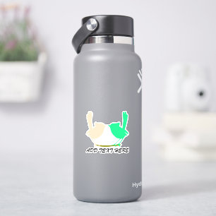 Doe-het-zelf bericht, roze en groene vogels die el sticker