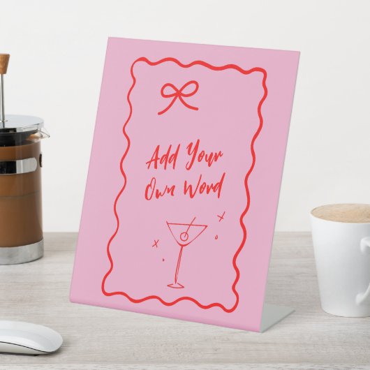 Doe-het-zelf bewerkbaar golvend randbord – voeg je reclamebord met voetstuk (Insitu)