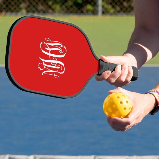 Doe-het-zelf BG Rood Wit Griekse Sleutel Wing Mono Pickleball Paddle