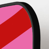 Doe-het-zelf BG Streep Frame Naam Initiaal Rood SV Pickleball Paddle (Links Detail)