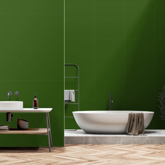 Doe-het-zelf bosgroen Simple Authority® Behang (Badkamer)