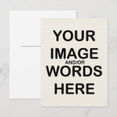 DOE HET ZELF ~ Briefkaart / Uitnodiging / RSVP (Voorkant / Achterkant)