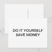 DOE HET ZELF ~ Briefkaart / Uitnodigingen (Voorkant / Achterkant)