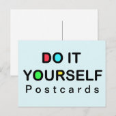 DOE HET ZELF ~ Briefkaart / Uitnodigingen / RSVP (Voorkant / Achterkant)