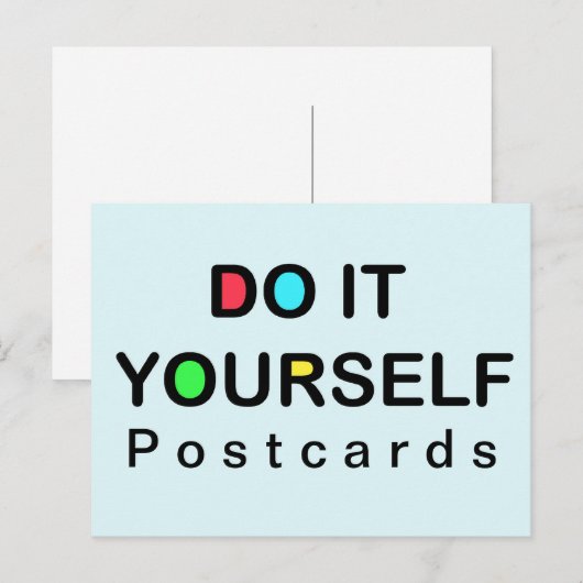 DOE HET ZELF ~ Briefkaart / Uitnodigingen / RSVP (Voorkant / Achterkant)