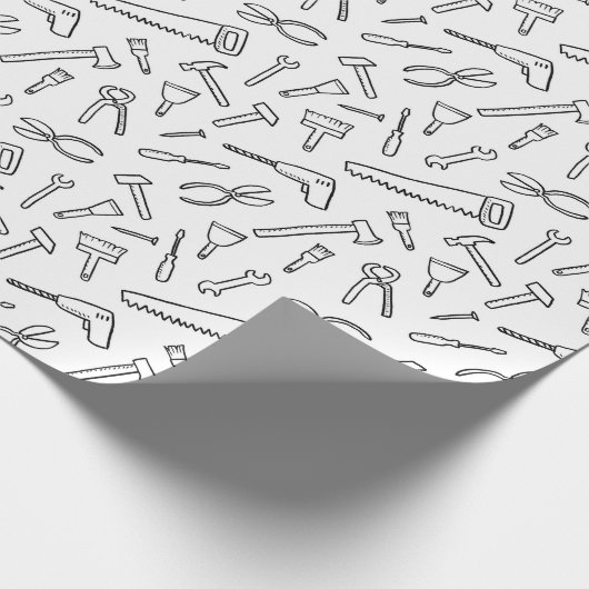 Doe-het-zelf cadeaupapier voor tools (Hoek)