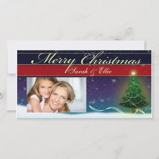 Doe het zelf Christmas Kaart Photo template (Voorkant)