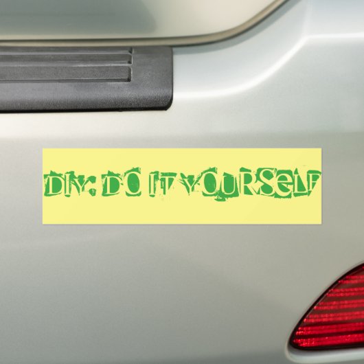 Doe het zelf: Daag voor het leven! Bumpersticker (Op auto)