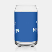 Doe het zelf Deep Blue en White Text Sjabloon Blikvorm Glas (Links)