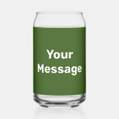 Doe het zelf donkergroene en witte Sjabloon Blikvorm Glas (Achterkant)