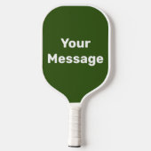 Doe het zelf donkergroene en witte Sjabloon Pickleball Paddle (Achterkant)