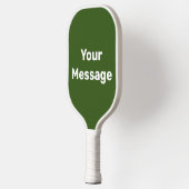 Doe het zelf donkergroene en witte Sjabloon Pickleball Paddle (Links)
