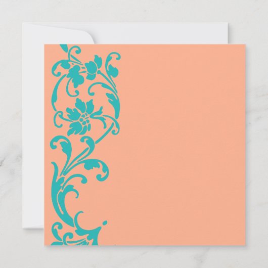 Doe-het-zelf elegante script save-the-date in kora kaart (Achterkant)