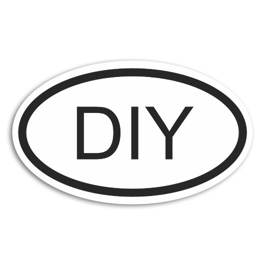 Doe-het-zelf Euro stijl ovale sticker
