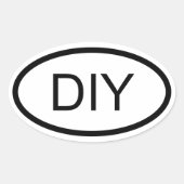 Doe-het-zelf Euro stijl ovale sticker (Voorkant)