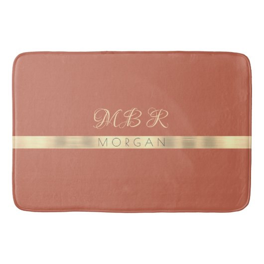 Doe-het-zelf fancy gouden monogram, naam gouden st badmat (Voorkant)