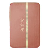 Doe-het-zelf fancy gouden monogram, naam gouden st badmat (Voorkant Verticaal)