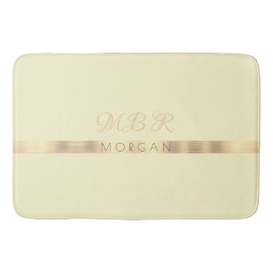 Doe-het-zelf fancy gouden monogram naam gouden str badmat