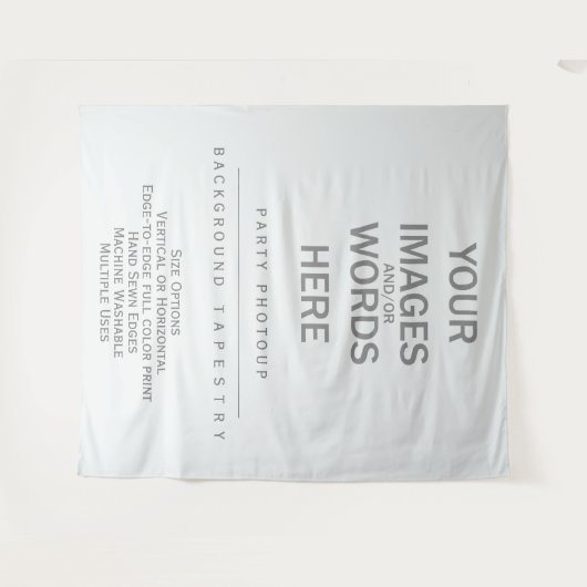 Doe-het-zelf-feestfoto-achtergrond - 88"x104" wandkleed (Voorkant (horizontaal))