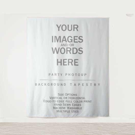 Doe-het-zelf-feestfoto-achtergrond - 88"x104" wandkleed (Voorkant)