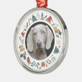 Doe-het-zelf foto in Kerstafbeeldingen Rand Huisdi Metalen Ornament (Links)