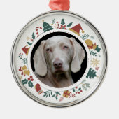 Doe-het-zelf foto in Kerstafbeeldingen Rand Huisdi Metalen Ornament (Voorkant)