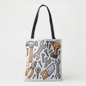 Doe-het-zelf-gereedschap Doddle-ontwerp Tote Bag (Voorkant)