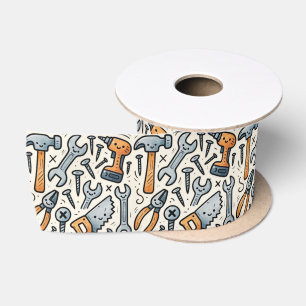 Doe-het-zelf-gereedschap Doodle-cartoons Satijnen Lint