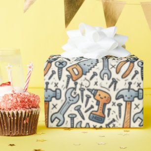 Doe-het-zelf-gereedschap Kawaii Cartoon Kunst Cadeaupapier
