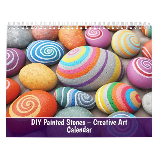 Doe-het-zelf geschilderde stenen – Creatieve kunst Kalender (Hoes)